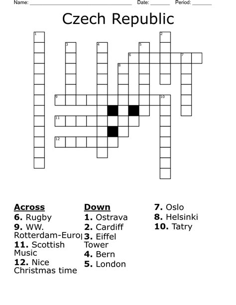 czech republic city crossword|czech republic city crossword puzzle.